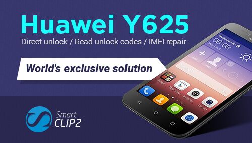 Smart-Clip2: World's exclusive Direct unlock / Read unlock codes / IMEI repair for Huawei Ascend Y625-U13, Y625-U21, Y625-U32