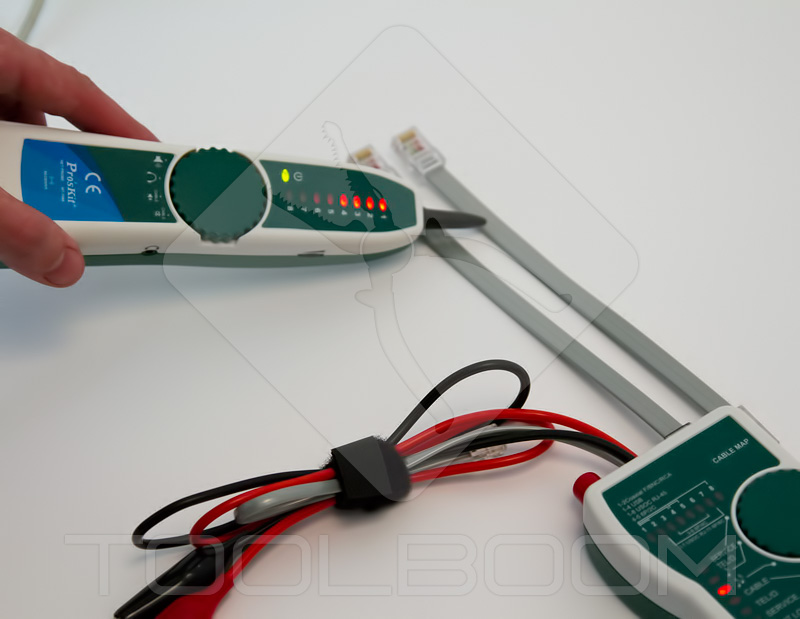 Detección de un cable determinado con ayuda de probador de redes  ProsKit MT-7068