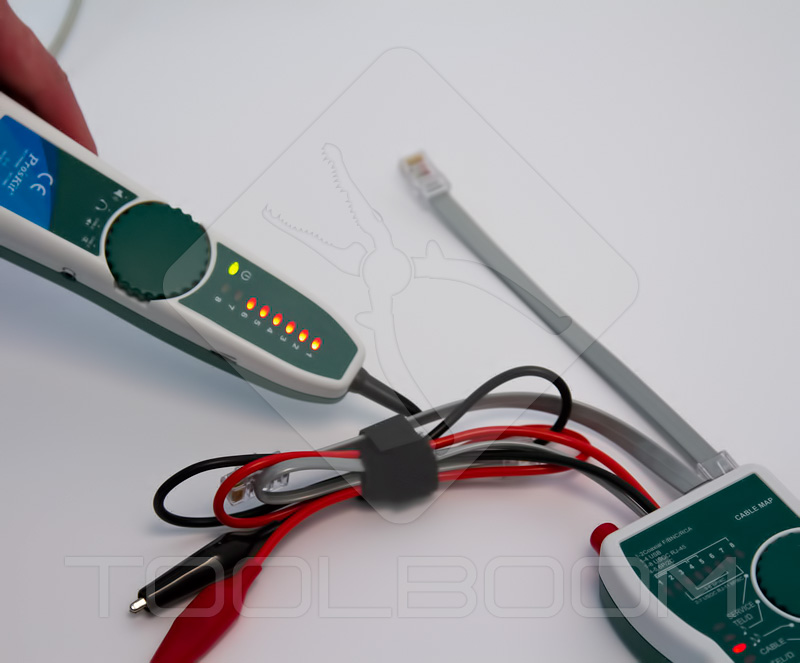 Detección de un cable determinado con ayuda de probador de redes  ProsKit MT-7068