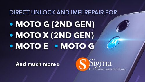 Direct unlock and Repair IMEI for MOTO G 2nd gen, MOTO X 2nd gen and MOTO E