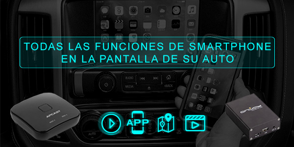 ¡Todas las funciones de smartphone en la pantalla de su auto!