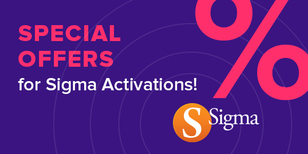 Special Offer for Sigma Users