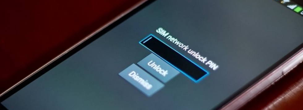 SIM Network unlock pin screen