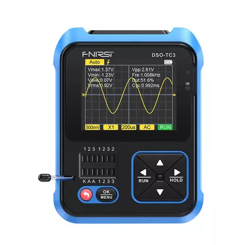 FNIRSI DSO-TC3 3-in-1 Digital Oscilloscope-Transistor Tester-Signal Generator
