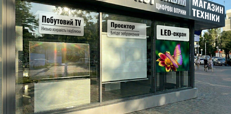 Сравнение яркости экранов и бликов на солнце