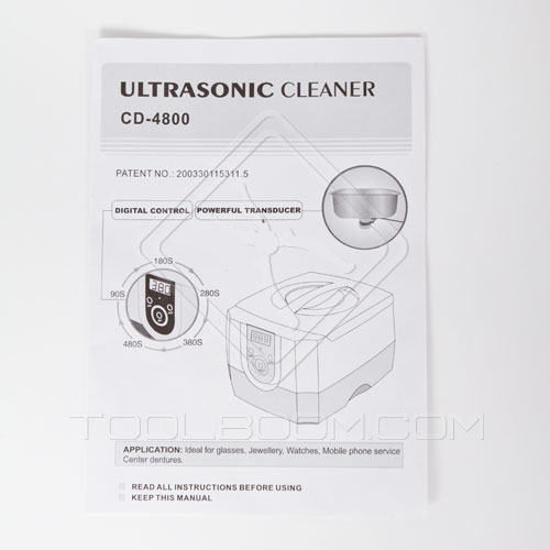 Guia del usuario del limpiador ultrasonico Jeken CD-4800