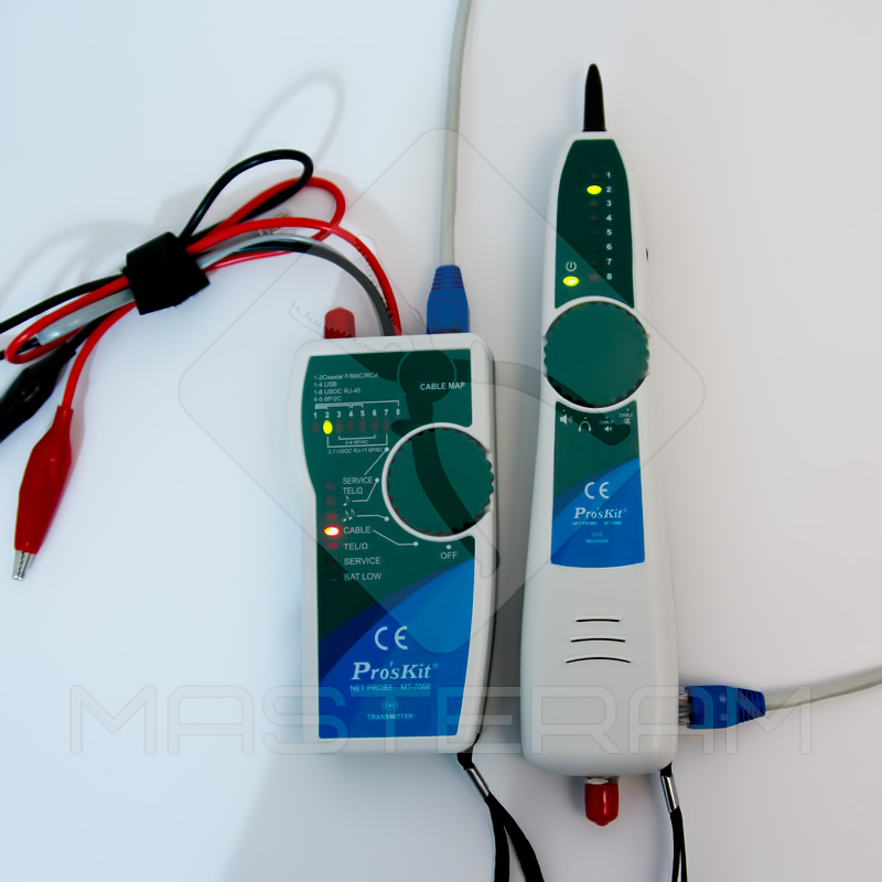 Перевірка кабелю вита пара тестером телекомунікаційної мережі ProsKit MT-7068