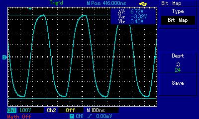 Oscilogramas de señales del generador  Hantek DSO8060