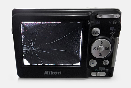 Pantallas de cámara digital Nikon rota