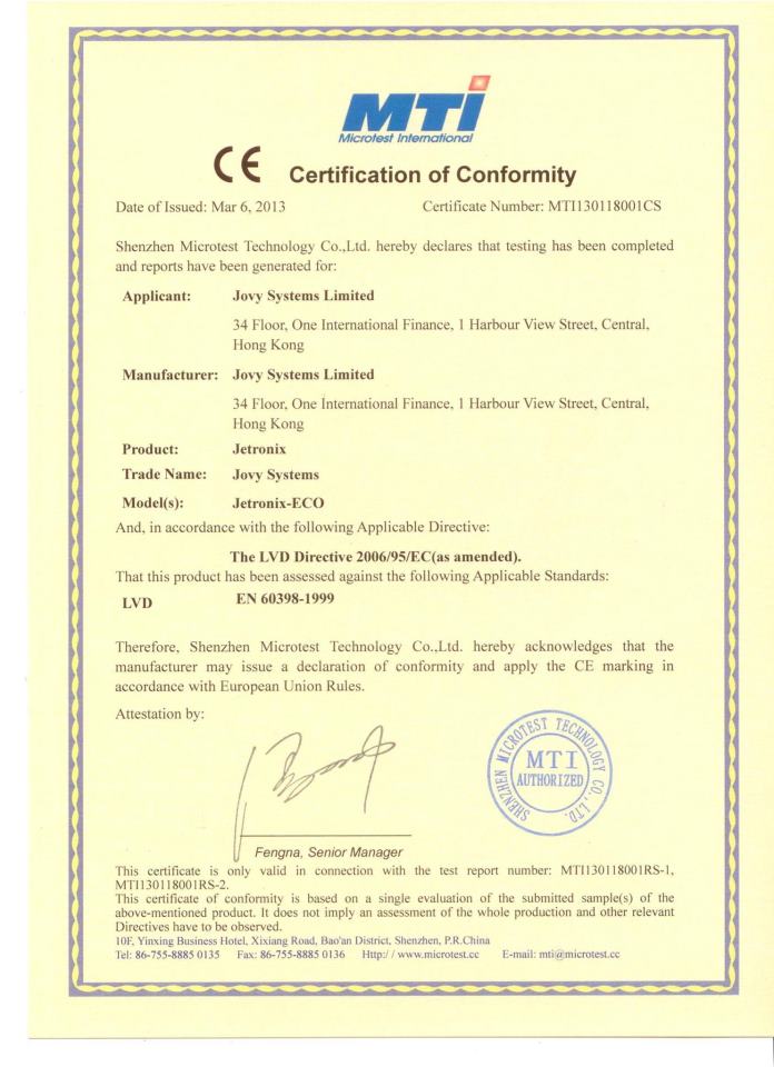 Certificate