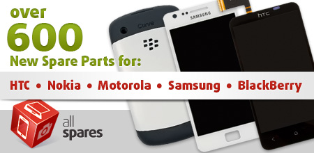 Over 600 Spare Parts for Cell Phones