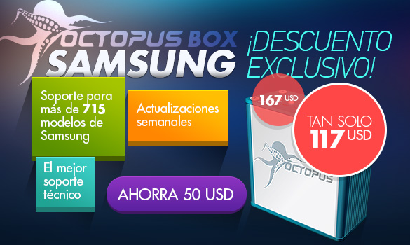 Caja de liberación Octopus Samsung - la mejor herramienta para flasheo, liberación y reparación de teléfonos celulares Samsung
