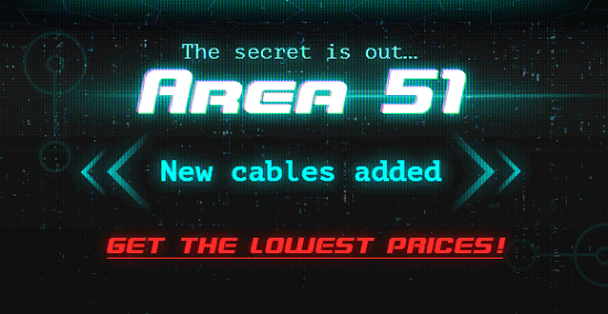 AREA 51 ENTRANCE - Get the lowest prices on 200+ cables!
