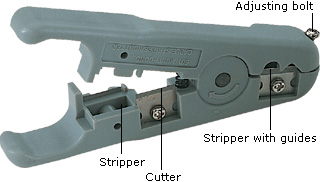 Wire stripper for stripping cables