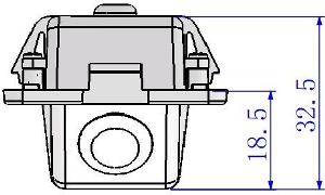 Размеры камеры заднего вида для Mitsubishi Outlander
