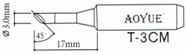 Soldering Iron Tip AOYUE T-3CM