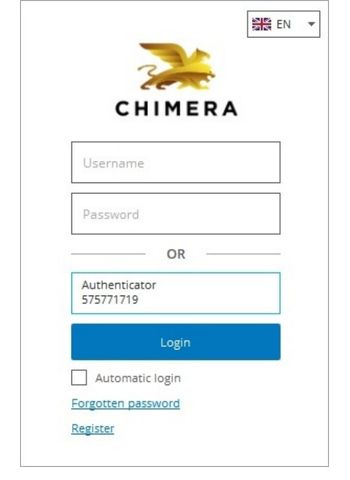 Register Chimera - Step 1