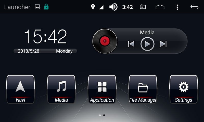 Multimedia navigation system menu