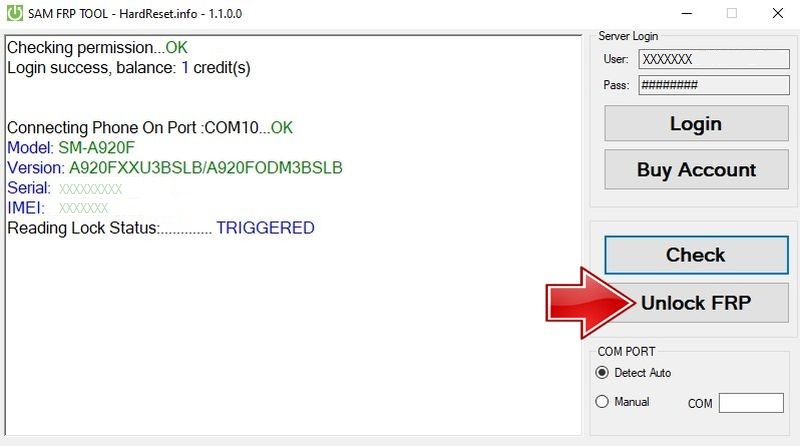 sam firmware frp tool