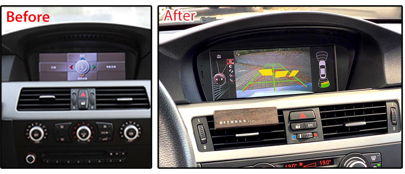 BMW 8.8 inch display before & after