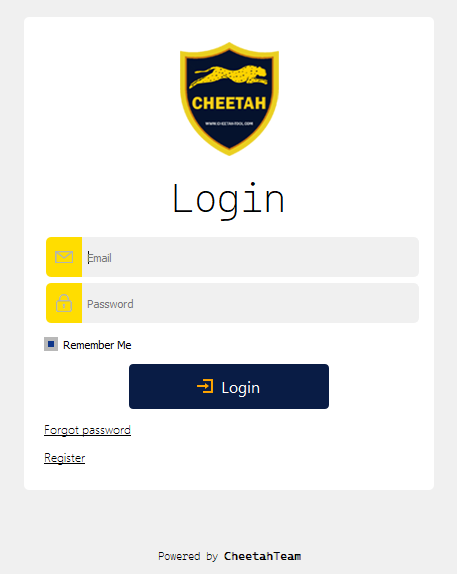 Cheetah Tool - How to login