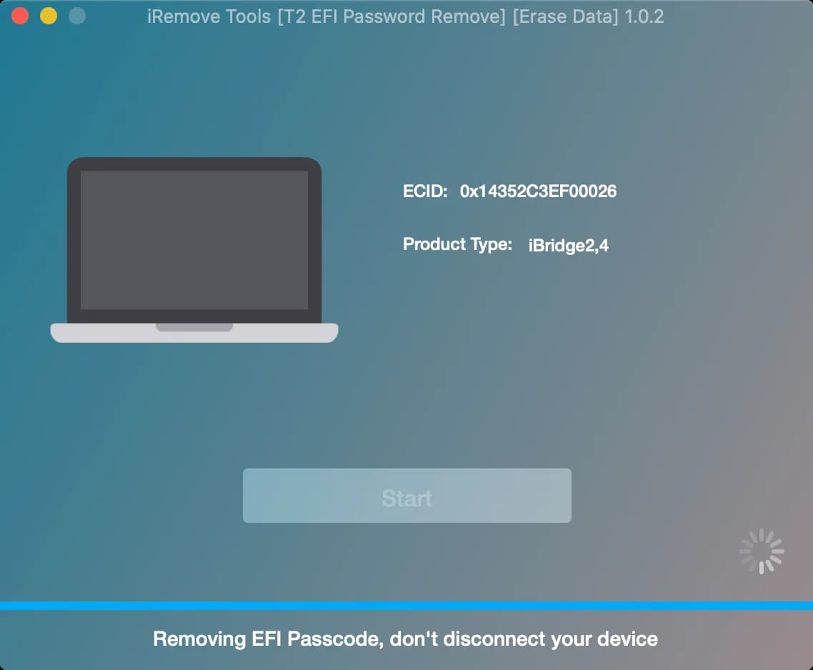 Removing EFI Passcode...