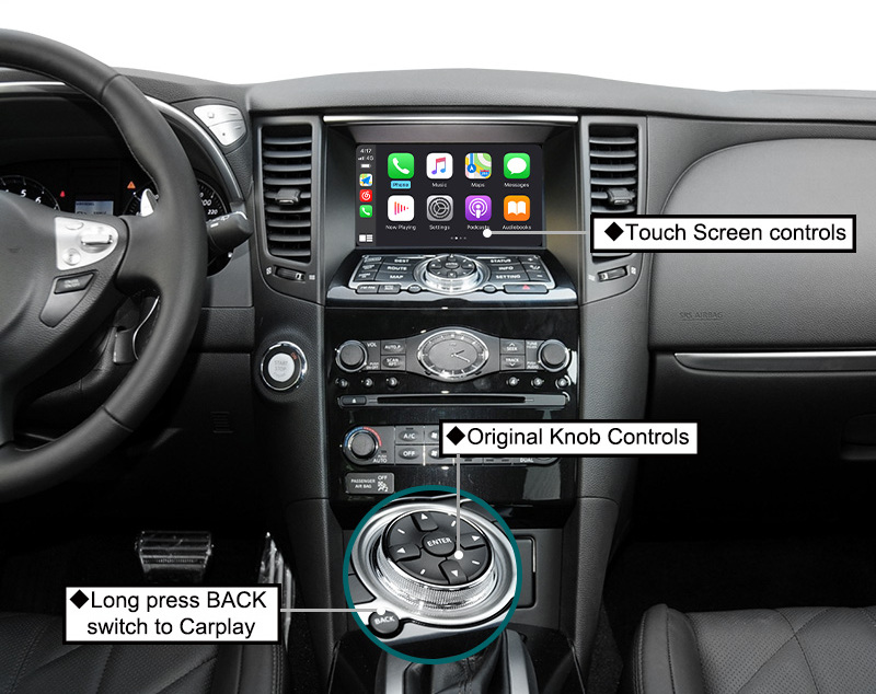 Vista de CarPlay / Android Auto Monitor en Infiniti