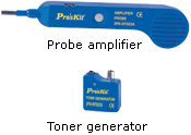 Probe amplifier and toner generator