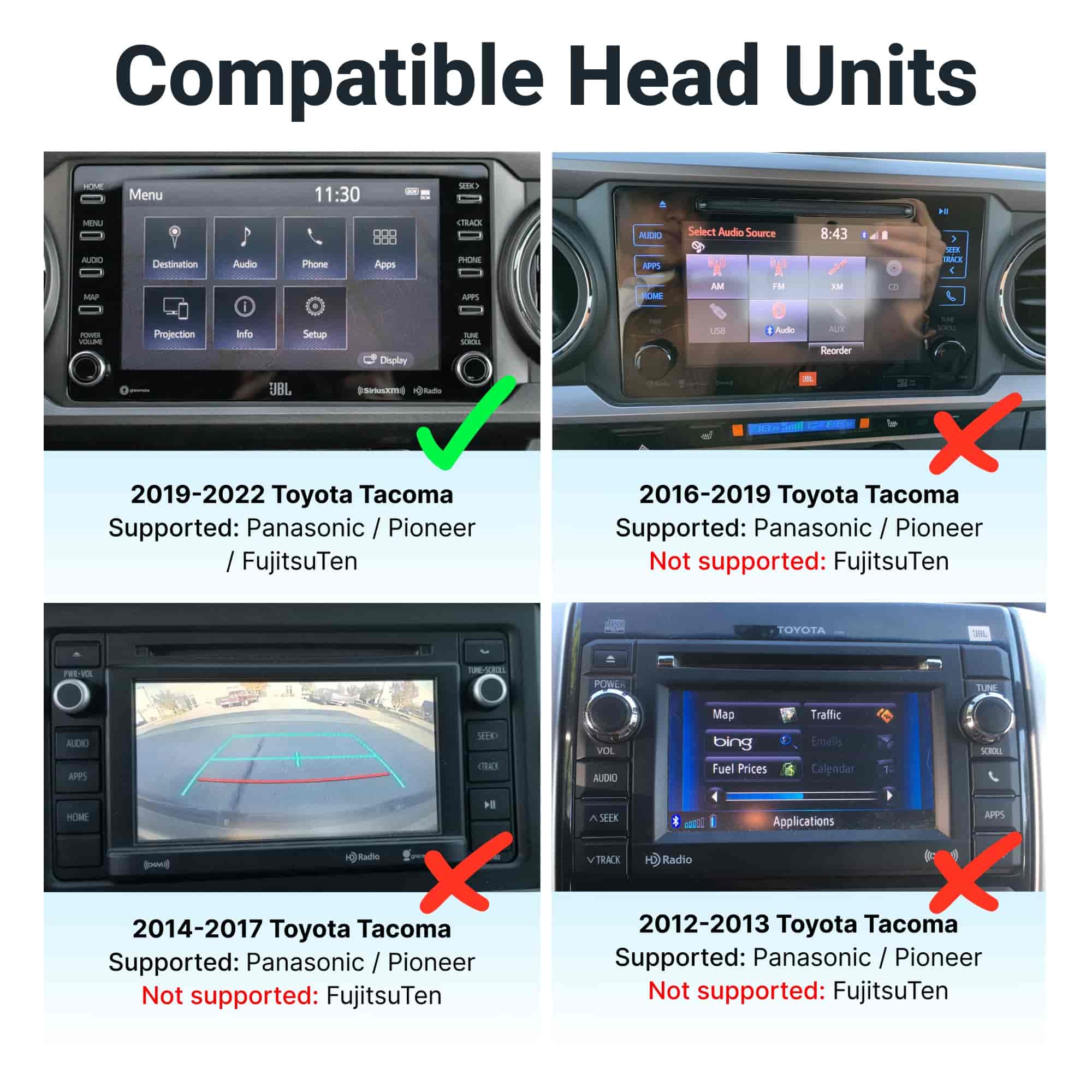 Toyota Tacoma - Compatible Systems