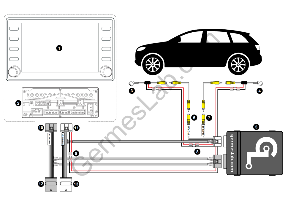 Toyota Corolla - Camera Control & Switch Adapter - Connection Diagram 1