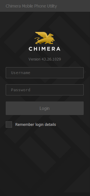 ChimeraTool software - How to login