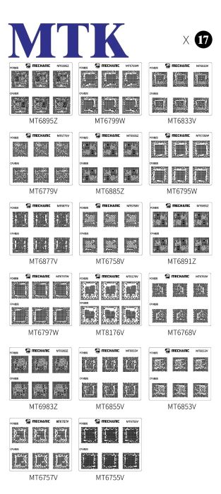 BGA-трафарет Mechanic COM80-17
